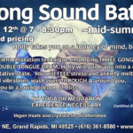 Gong Sound Bath, July 12, Expressions of Grace Yoga, Grand Rapids